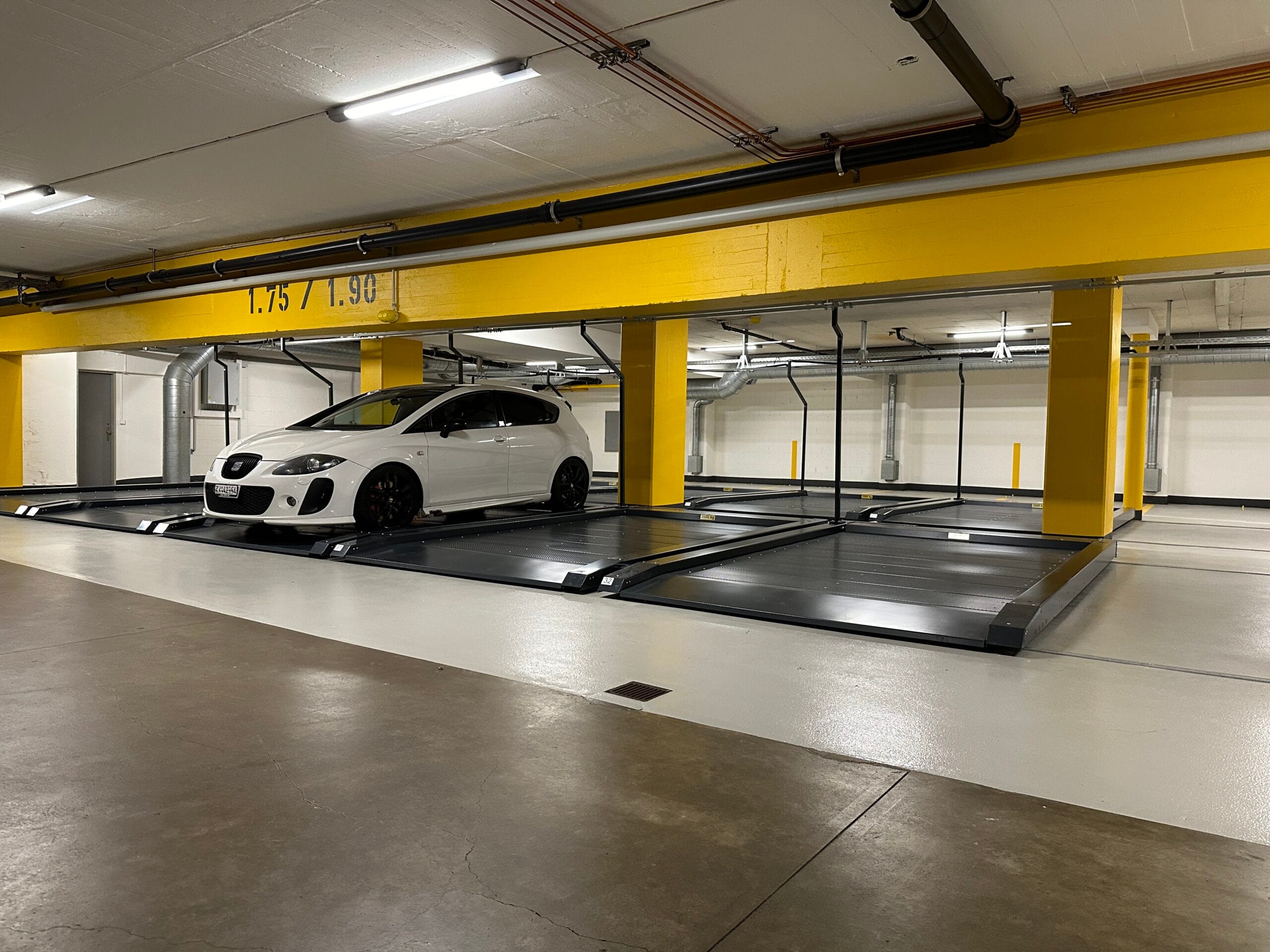 Verschiebeplatten für mehr Parkplätze